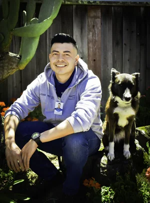 Manny, the Diamond Dogs trainer